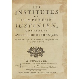 Les institutes de l'Empereur Justinian Les institutes de l'Empereur Justinian