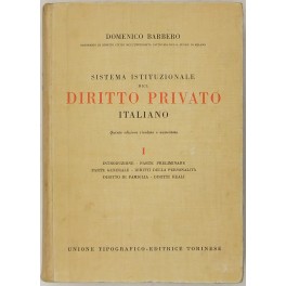 Sistema istituzionale del diritto privato italiano Sistema istituzionale del diritto privato italiano