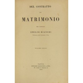 Del contratto di matrimonio
