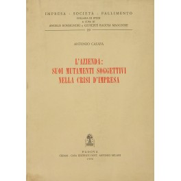 L'azienda suoi mutamenti soggettivi nella crisi d'impresa