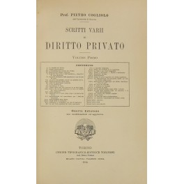 Scritti varii di diritto privato