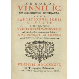 Arnoldi Vinnii JC. Jurisprudentiae contractae
