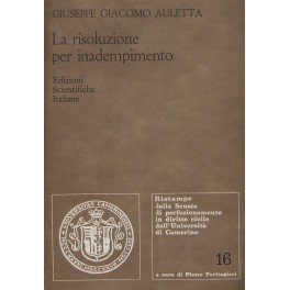 La risoluzione per inadempimento