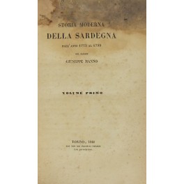 Storia moderna della Sardegna dall'anno 1775 al 1799