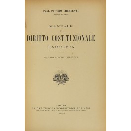 Manuale di diritto costituzionale fascista