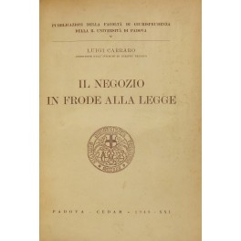 Il negozio in frode alla legge