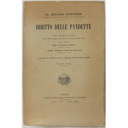 Diritto delle Pandette. Prima traduzione italiana di Carlo Fadda e Paolo Emilio Bensa. 