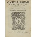 Caroli Sigonii De antiquo iure Provinciarum Libri duo.