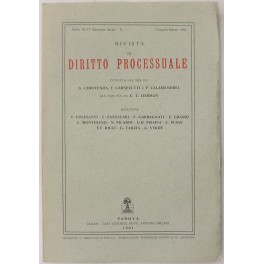 Rivista di Diritto Processuale. Annata 1991 Rivista di Diritto Processuale. Annata 1991