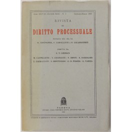 Rivista di Diritto Processuale. Annata 1983 Rivista di Diritto Processuale. Annata 1983