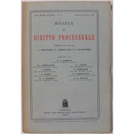 Rivista di Diritto Processuale. Annata 1968 Rivista di Diritto Processuale. Annata 1968