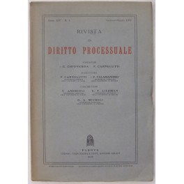 Rivista di Diritto Processuale. Annata 1959 Rivista di Diritto Processuale. Annata 1959
