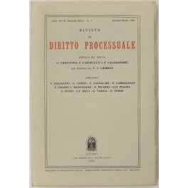 Rivista di Diritto Processuale. Annata 1992