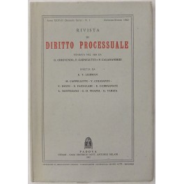 Rivista di Diritto Processuale. Annata 1982 Rivista di Diritto Processuale. Annata 1982