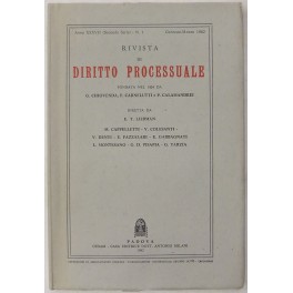 Rivista di Diritto Processuale. Annata 1982.