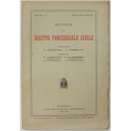 Rivista di Diritto Processuale Civile. Annata 1943. Rivista di Diritto Processuale Civile. Annata 1943.