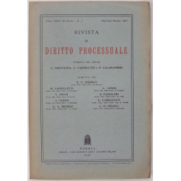 Rivista di Diritto Processuale. Annata 1967 Rivista di Diritto Processuale. Annata 1967