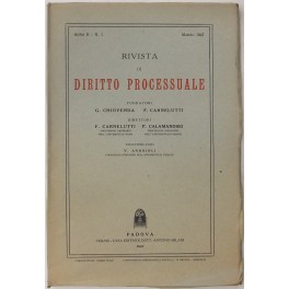 Rivista di Diritto Processuale. Annata 1947 Rivista di Diritto Processuale. Annata 1947