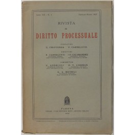 Rivista di Diritto Processuale. Annata 1957 Rivista di Diritto Processuale. Annata 1957