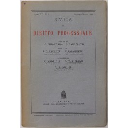 Rivista di Diritto Processuale. Annata 1960 Rivista di Diritto Processuale. Annata 1960