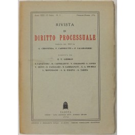 Rivista di Diritto Processuale. Annata 1976.