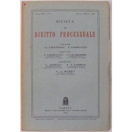 Rivista di Diritto Processuale. Annata 1961. Rivista di Diritto Processuale. Annata 1961.