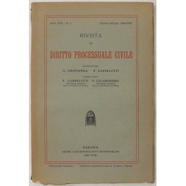 Rivista di Diritto Processuale Civile. Annata 1940 Rivista di Diritto Processuale Civile. Annata 1940