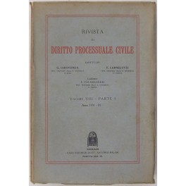 Rivista di Diritto Processuale Civile. Annata 1931 Rivista di Diritto Processuale Civile. Annata 1931