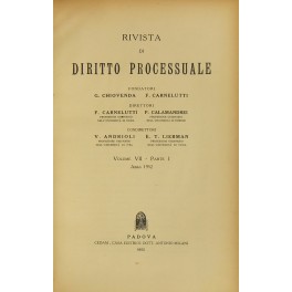 Rivista di Diritto Processuale. Annata 1952 Rivista di Diritto Processuale. Annata 1952