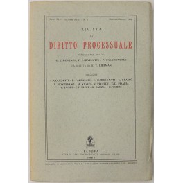 Rivista di Diritto Processuale. Annata 1988 Rivista di Diritto Processuale. Annata 1988