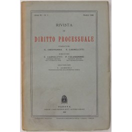Rivista di Diritto Processuale. Annata 1948 Rivista di Diritto Processuale. Annata 1948