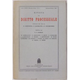 Rivista di Diritto Processuale. Annata 1984 Rivista di Diritto Processuale. Annata 1984