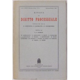 Rivista di Diritto Processuale. Annata 1984.