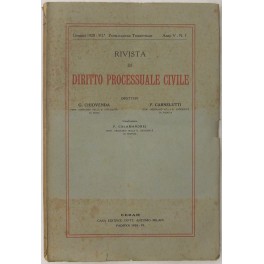 Rivista di Diritto Processuale Civile. Annata 1928 Rivista di Diritto Processuale Civile. Annata 1928