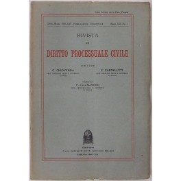 Rivista di Diritto Processuale Civile. Annata 1936 Rivista di Diritto Processuale Civile. Annata 1936