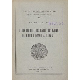 L'estinzione delle obbligazioni convenzionali nel diritto internazionale privato