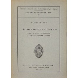 Il richiamo di ordinamenti plurilegislativi. 