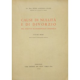 Cause di nullità e di divorzio nel diritto matrimoniale canonico. 