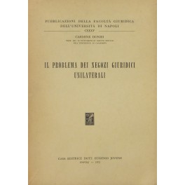 Il problema dei negozi giuridici unilaterali