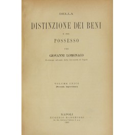 Della distinzione dei beni e del possesso