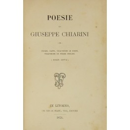 Poesie ... Storie, canti, traduzioni di Heine. Traduzioni di poesie inglesi (1868-1874)