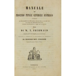 Manuale sul processo penale generale austriaco Manuale sul processo penale generale austriaco