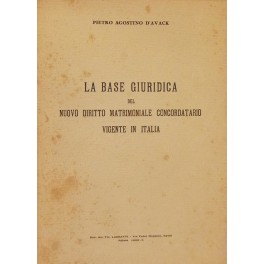La base giuridica del nuovo diritto matrimoniale