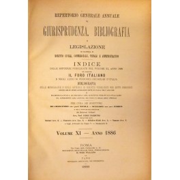 Repertorio Generale Annuale del Foro Italiano. Vol. XI - Anno 1886