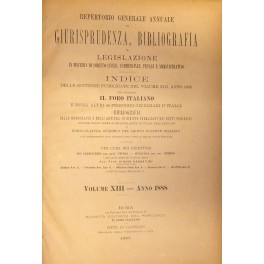 Repertorio Generale Annuale del Foro Italiano. Vol. XIII - Anno 1888