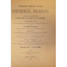 Repertorio Generale Annuale del Foro Italiano. Vol. XV - Anno 1890