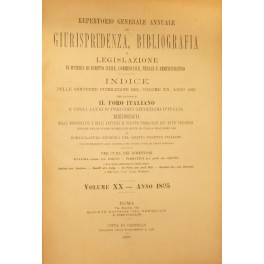 Repertorio Generale Annuale del Foro Italiano. Vol. XX - Anno 1895