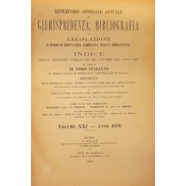 Repertorio Generale Annuale del Foro Italiano. Vol. XXI - Anno 1896