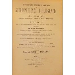Repertorio Generale Annuale del Foro Italiano. Vol. XXII - Anno 1897