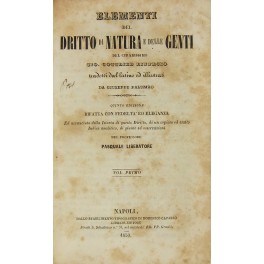 Elementi del dritto di natura e delle genti Elementi del dritto di natura e delle genti